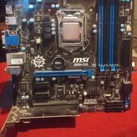 scheda madre MSI I7 più alimentatore e scheda vide