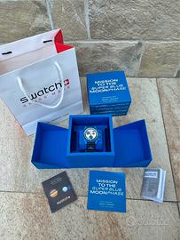 Orologio omega swatch mission to super blue