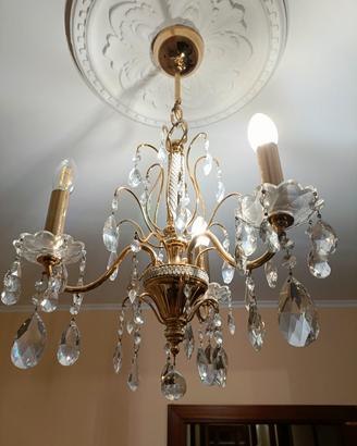 Lampadario Prearo con cristalli Swarovski 