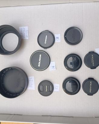 copri obbiettivo e tappi fotocamera 