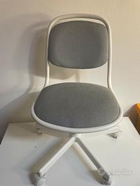 Sedia ikea girevole con ruote per bambini