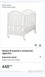 letto e materasso ortop. bambino/a fino a 4 anni