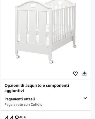 letto e materasso ortop. bambino/a fino a 4 anni