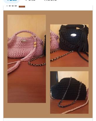 Clutch bag  nera in lycra lavorata a mano