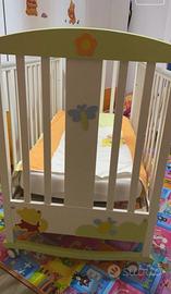 Culla e cassettiera fasciatoio Winnie Pooh
