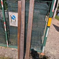 antica sega da boscaiolo, falegname