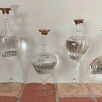 NR.4 bottiglie grappa TOSOLINI vetro soffiato 0.2l