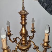 Lampadario antico, primi '900, dorato