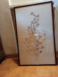 Quadro grandissimo 65x106cm con fiori secchi