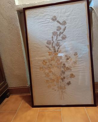 Quadro grandissimo 65x106cm con fiori secchi