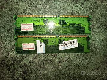 Due schede ram 256mb DDR