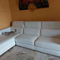 Divano in pelle Poltrone e sofà 3 posti + penisola