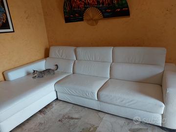 Divano in pelle Poltrone e sofà 3 posti + penisola