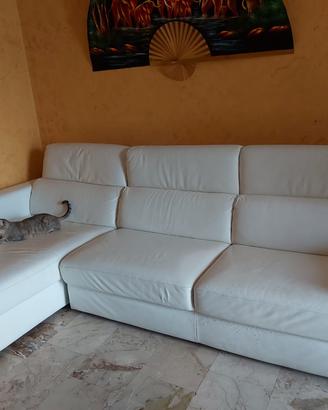 Divano in pelle Poltrone e sofà 3 posti + penisola