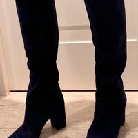STIVALI DONNA CAMOSCIO BLU
