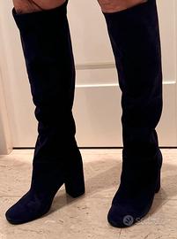 STIVALI DONNA CAMOSCIO BLU