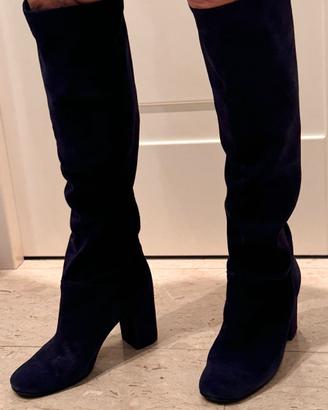 STIVALI DONNA CAMOSCIO BLU