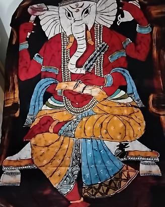Telo cotone india "Lord Ganesh" fatto a mano