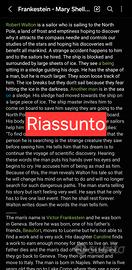 Riassunto libro Frankenstein Liberty B2.2 Shelley