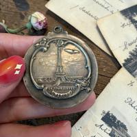 Pendente antico 1900 Tour Eiffel con specchio