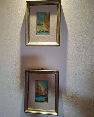coppia di quadri vintage 