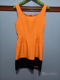 abito arancio fluo e nero Sportmax