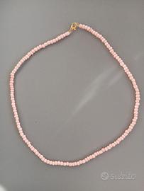 Girocollo perline rosa