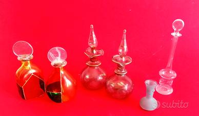 Boccette vintage in vetro soffiato da collezione 