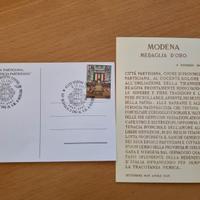 Due Cartoline con annullo  Modena Città Partigiana