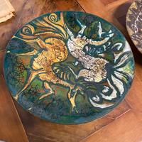 Piatti decorativi in ceramica vintage anni 60