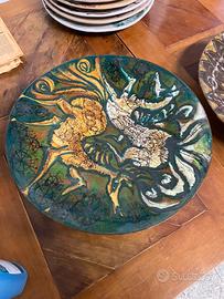 Piatti decorativi in ceramica vintage anni 60