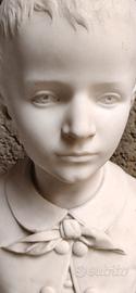 busto di giovincello in marmo 