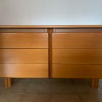 Cassettiera in legno lucido