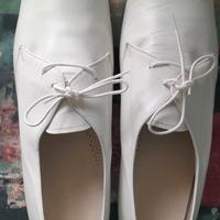 scarpe vera pelle bianche 41 e mezzo tacco 35