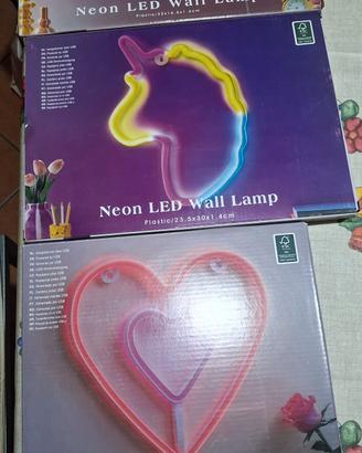 NEON LED WALL LAMP/lampada a led. Nuove