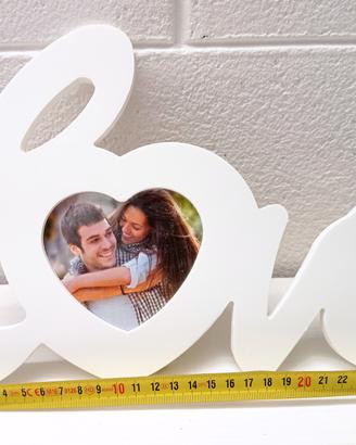portafoto cornice cuore love