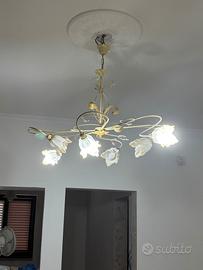Lampadario in ferro battuto