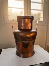 Grande Vaso Anfora Antica in Rame Martellato