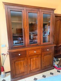Credenza legno massello 3 ante vetro