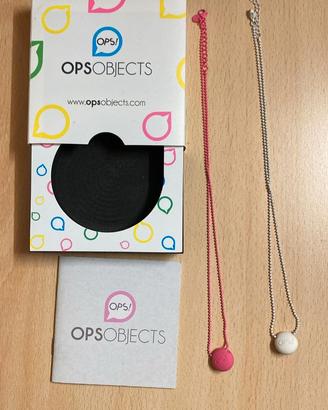 2 collane donna ops lunghezza 42 cm