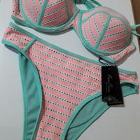 Costume Donna Bikini Effetto Pizzo Sangallo Tg.48