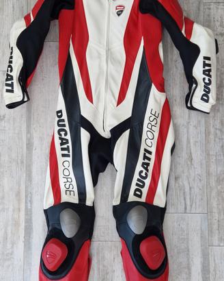 Tuta Moto Ducati Corse in Pelle di Canguro – Tagli