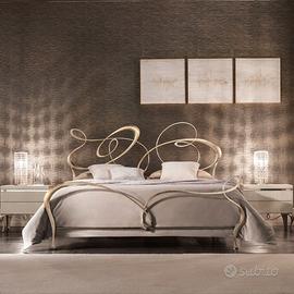 letto Cantori ghirigori foglia oro