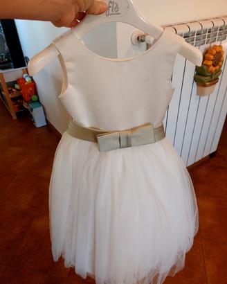 Abito damigella + coroncina 4/5 anni
