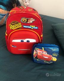 Zaino cars con porta merenda