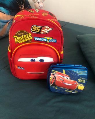 Zaino cars con porta merenda
