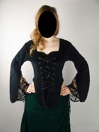 Blusa velluto nero S, Larp, GRV, Teatro