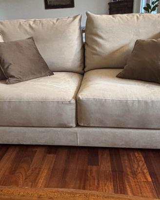 Divano nuovo, microfibra sfoderabile, cm 230x100