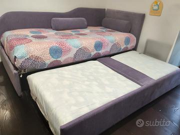 Letto singolo con secondo estraibile