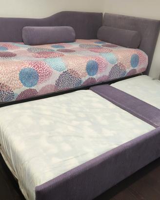Letto singolo con secondo estraibile